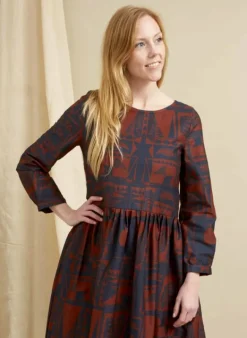 Outlet Philippa - Red/Navy Greenhouse Dress Women Dresses