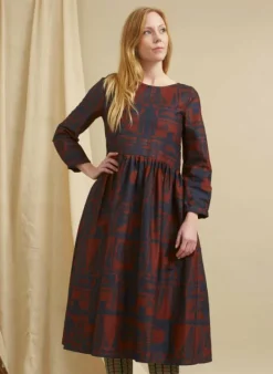 Outlet Philippa - Red/Navy Greenhouse Dress Women Dresses