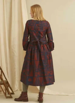 Outlet Philippa - Red/Navy Greenhouse Dress Women Dresses