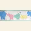New Poppy - Elephants (Pastel) - Wallpaper Border - 10m Kids Children's Homeware