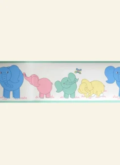 New Poppy - Elephants (Pastel) - Wallpaper Border - 10m Kids Children's Homeware