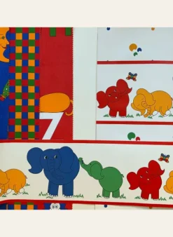 Store Poppy - Elephants (Primary) - Wallpaper Border - 10m Kids Children's Homeware | Baby