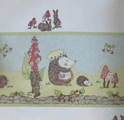 Sale Poppy - Large Mole and Hedgehog - Wallpaper Border - 10m Kids Children's Homeware | Baby