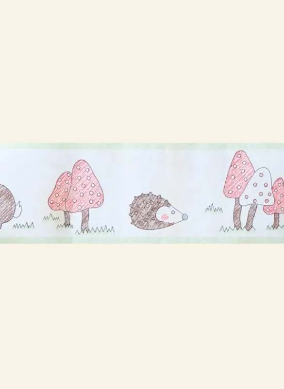 Outlet Poppy - Wallpaper Border - 10m - Small Mole and Hedgehog Kids Children's Homeware