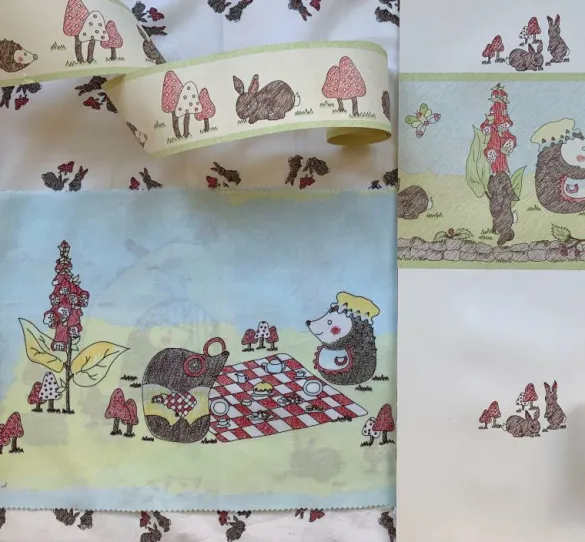 Outlet Poppy - Wallpaper Border - 10m - Small Mole and Hedgehog Kids Children's Homeware
