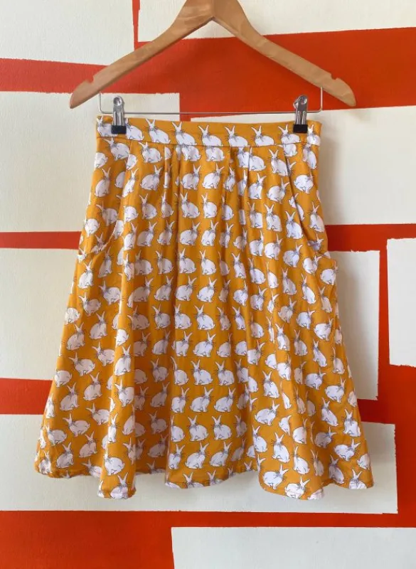 Sale PRE LOVED - Marilyn Skirt - Mustard Rabbit Women Dresses