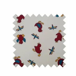 Cheap Remnant - 140cm - Cream Puddle Ducks Fabric - Cotton Twill Fabric Remnants
