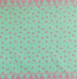 Best Sale Remnant - 150cm - Mint Green Bear Fabric Remnants