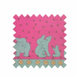 Best Sale Remnant - 150cm - Mint Green Bear Fabric Remnants