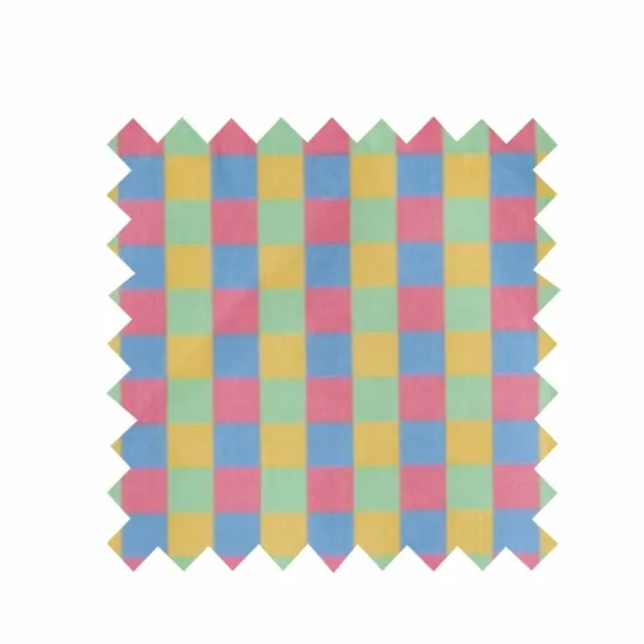 Cheap Remnant - 80cm - Pastel Check Print Fabric - Cotton Fabric Remnants