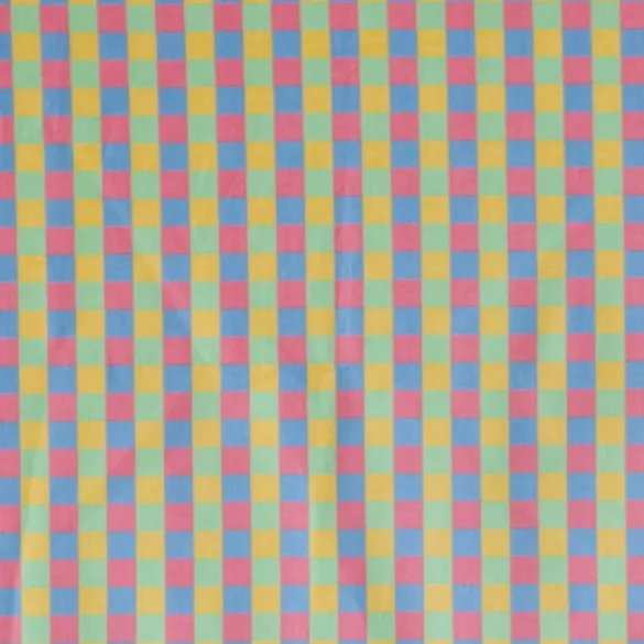 Cheap Remnant - 80cm - Pastel Check Print Fabric - Cotton Fabric Remnants