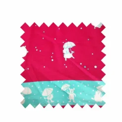 Cheap Remnant - 1m - Raining Cats Fusia Pink Fabric - Cotton twill Fabric Remnants