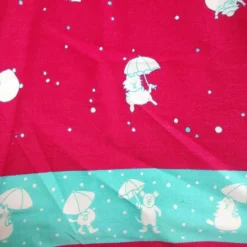 Cheap Remnant - 1m - Raining Cats Fusia Pink Fabric - Cotton twill Fabric Remnants
