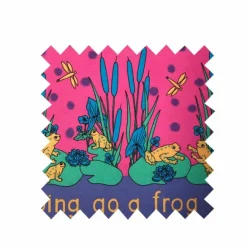 Store Remnant -80cm - Pink Frog Lily Print Fabric Fabric Remnants