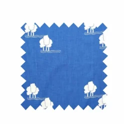 Flash Sale Remnant -100cm Blue Trees Fabric - Cotton Fabric Remnants