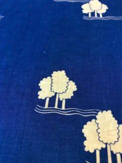 Flash Sale Remnant -100cm Blue Trees Fabric - Cotton Fabric Remnants