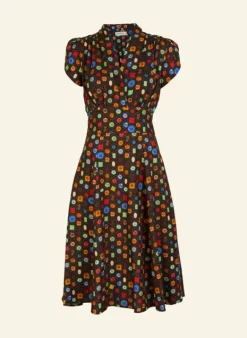 Fashion Rita - Black Buttons Dress Women Dresses