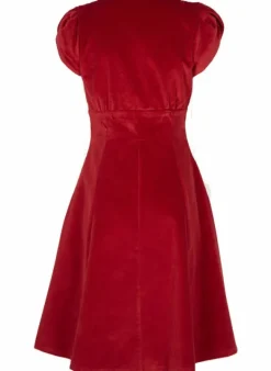 Flash Sale Rita - Claret Velvet Dress Women Dresses