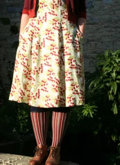 New Rita - Cream Damson Dress Women Dresses