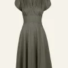 Cheap Rita - Navy Marbled Feather Dress Women Dresses