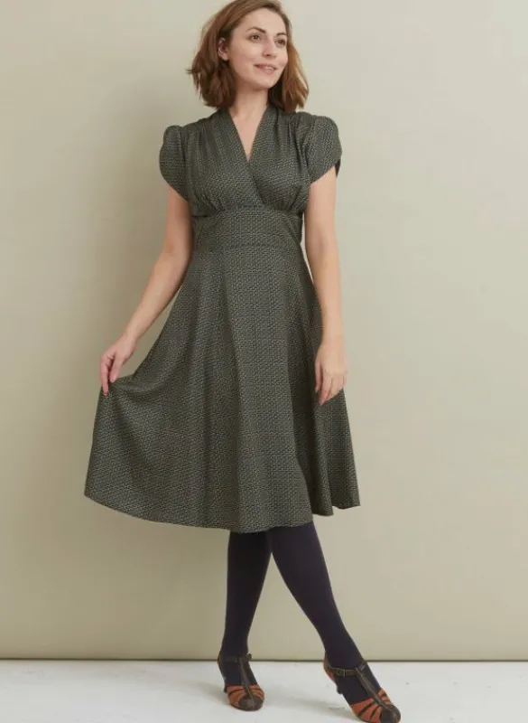 Cheap Rita - Navy Marbled Feather Dress Women Dresses