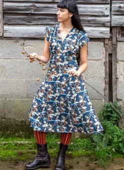 Outlet Rita Dress - Blue Puffins Women Dresses