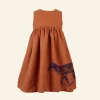 New Rosie Children's Dress - Rust Fox | Linen Kids Children's Dresses