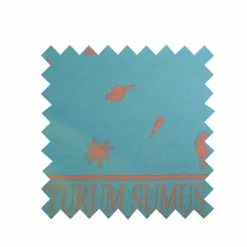 Sale Save The Earth Dusky Pink/Teal Fabric - Cotton Fabric By The Metre | Vintage Children's Fabric