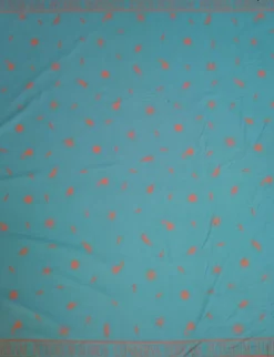 Sale Save The Earth Dusky Pink/Teal Fabric - Cotton Fabric By The Metre | Vintage Children's Fabric