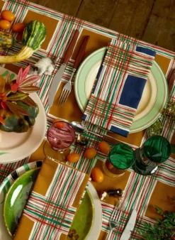 Shop Table Cloth - Navy Checks Dining