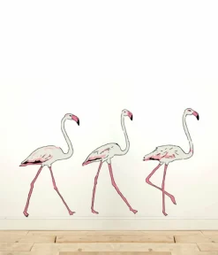 Online Three Flamingos Wall Sticker Kids Children's Homeware