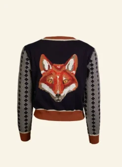 Cheap Vera - Large Navy Fox Cardigan Women Knitwear
