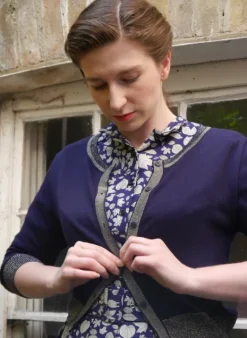 Discount Vera Cardigan - Navy Sparkly Women Knitwear