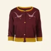 Shop Vera Embroidered Cardigan - Plum Pheasant Women Knitwear