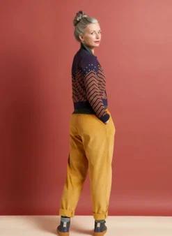Best Sale Vera Jacquard Cardigan - Navy Slide Women Knitwear