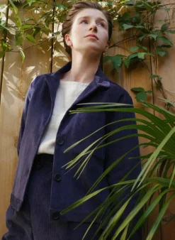 Sale Walter Jacket - Navy Corduroy Women Coats & Jackets