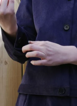 Sale Walter Jacket - Navy Corduroy Women Coats & Jackets