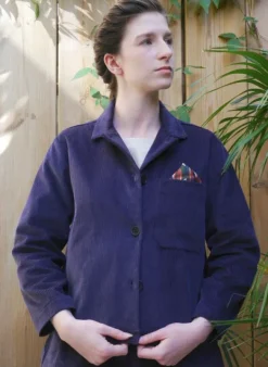 Sale Walter Jacket - Navy Corduroy Women Coats & Jackets