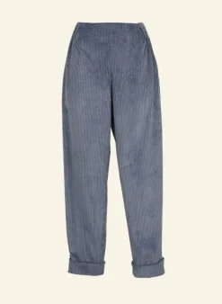 Sale Wilma - Chalk Blue Corduroy Trousers Women Trousers