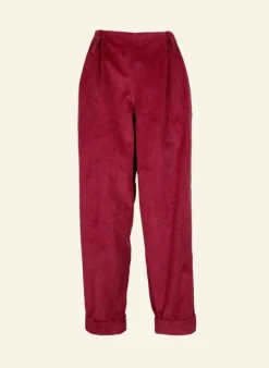 Fashion Wilma - Cherry Corduroy Trousers Women Trousers
